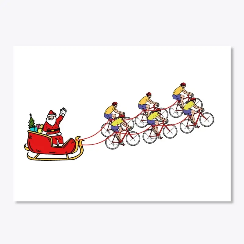 Santa Claus and Cyclists